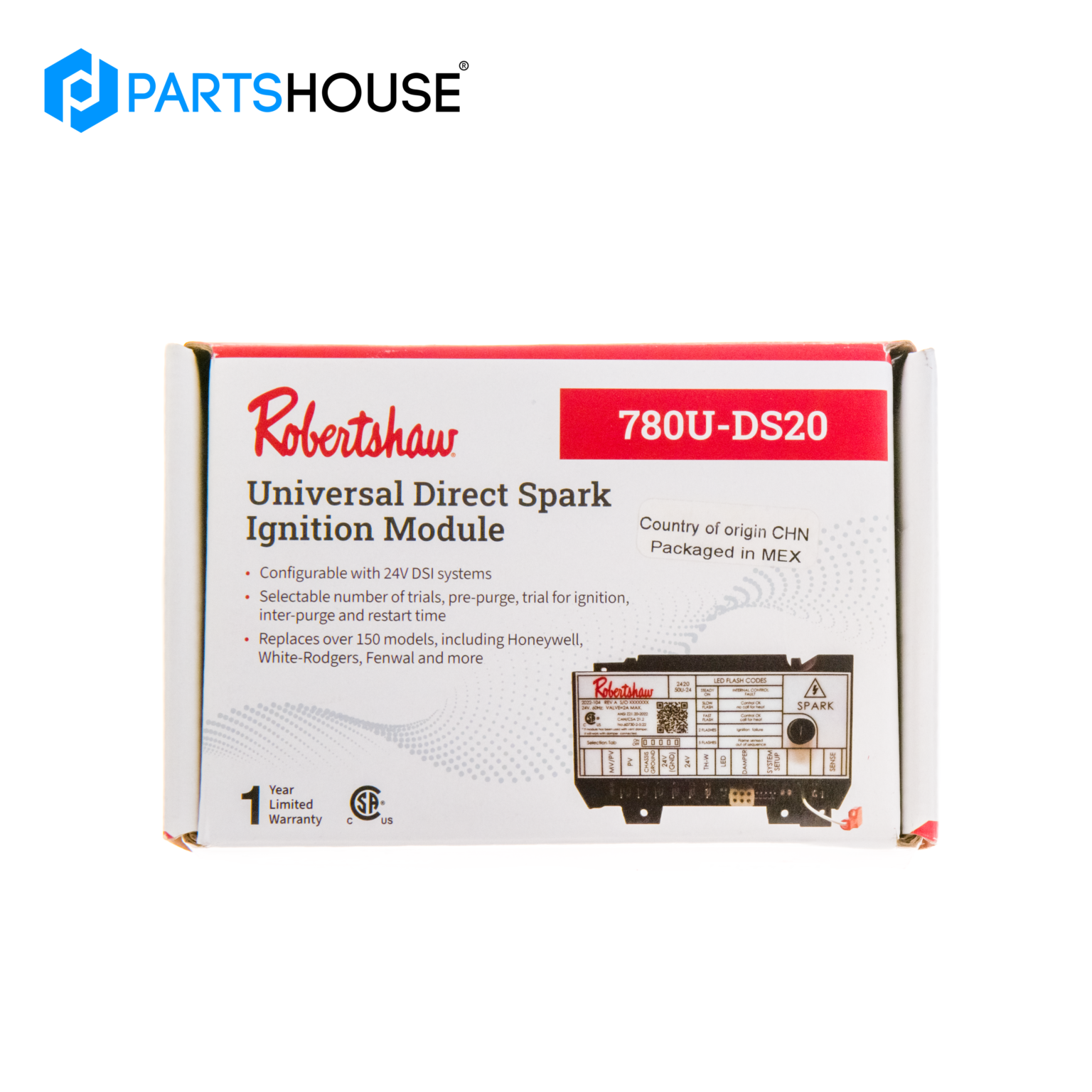Robertshaw 780U-DS20 Modulo de ignición universal chispa directa ...
