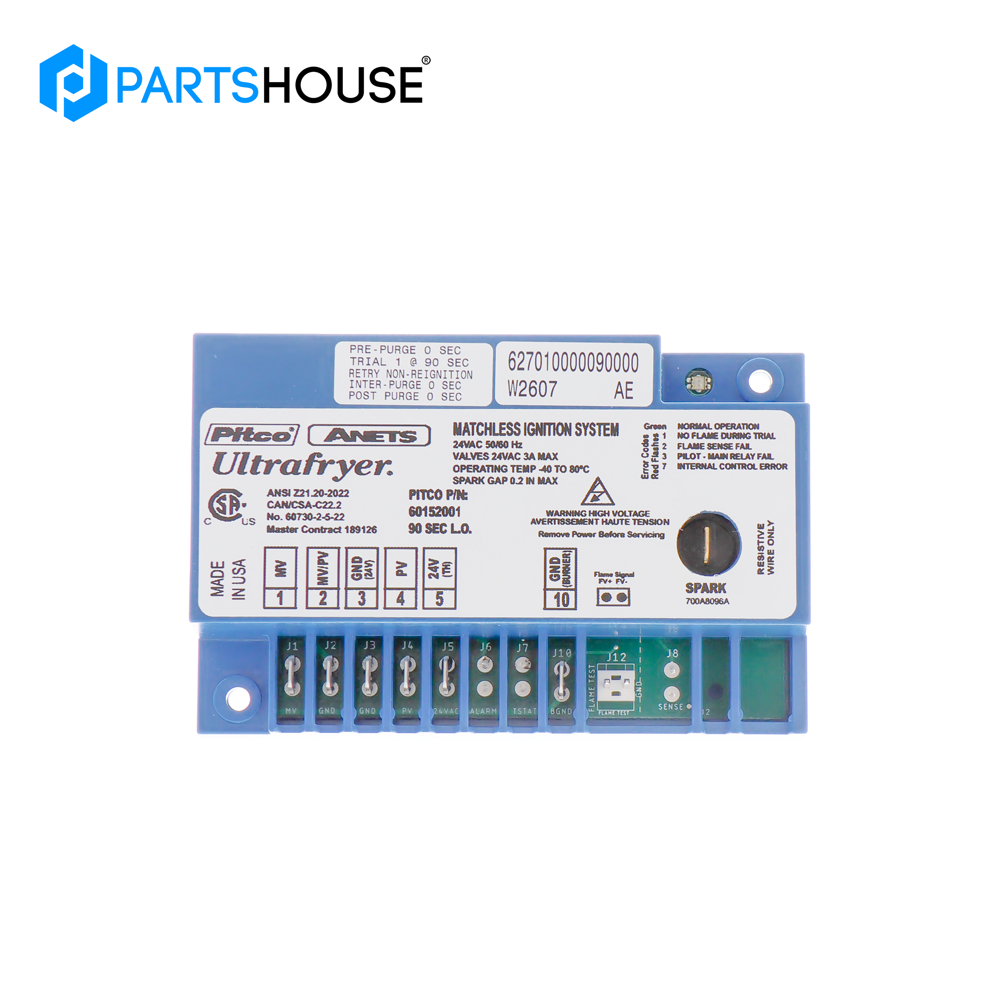 Pitco 60152001 Módulo de encendido, 24 Vac